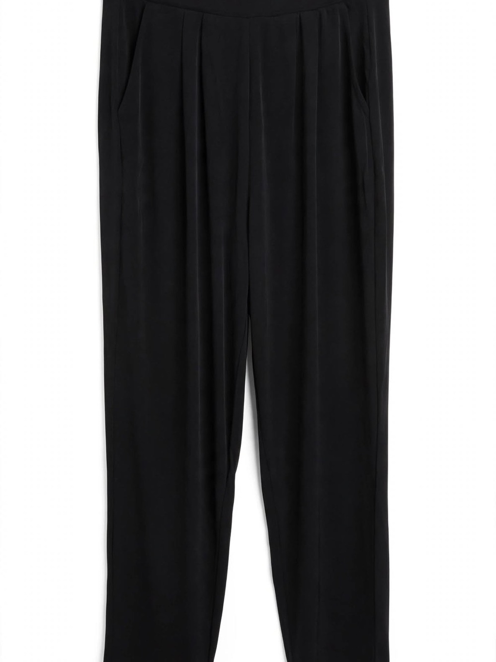 Zenana Outfitters Black Pull-On Tapered Trousers